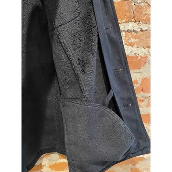 Men’s Claiborne Black Suede Look.  Polyester Jacket Size XL  Pre.owned - Picture 3 of 7